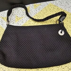 The Sak Elegant Black Woven Shoulder Bag